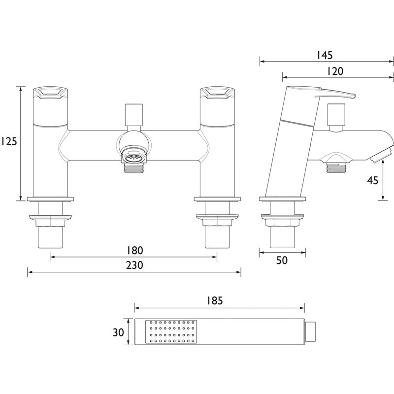 Bristan Smile Taps Bath Shower Mixer