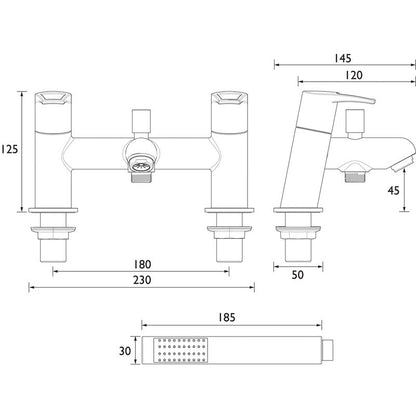 Bristan Smile Taps Bath Shower Mixer