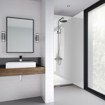 Mermaid White Gloss Laminate Shower Wall Panel Tongue & Groove