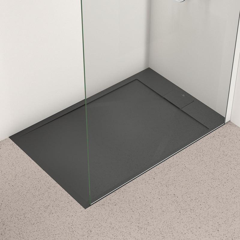 Ideal Standard i.life Ultraflat S Black Rectangular Shower Tray