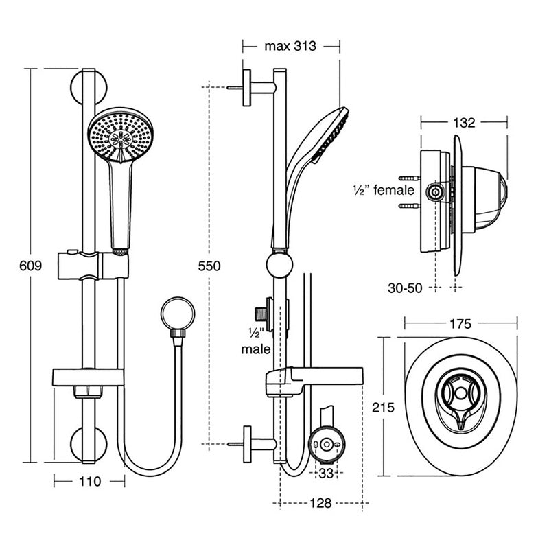 Ideal Standard CTV Concealed Mixer Shower Valve & Kit