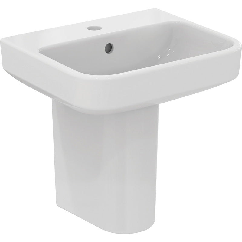 Ideal Standard i.life B Cloakroom Basin and Semi-Pedestal 45cm 1 Tap Hole