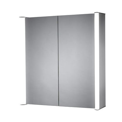 Sensio Aspen LED Mirror Bathroom Cabinet Double Door With Shaver Socket Cool White 704 x 658mm