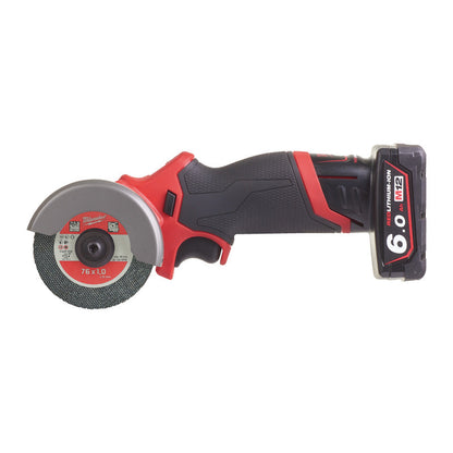 Milwaukee M12 FUEL 76mm Cut Off Tool 1 x 6.0Ah, 1 x 2.0Ah