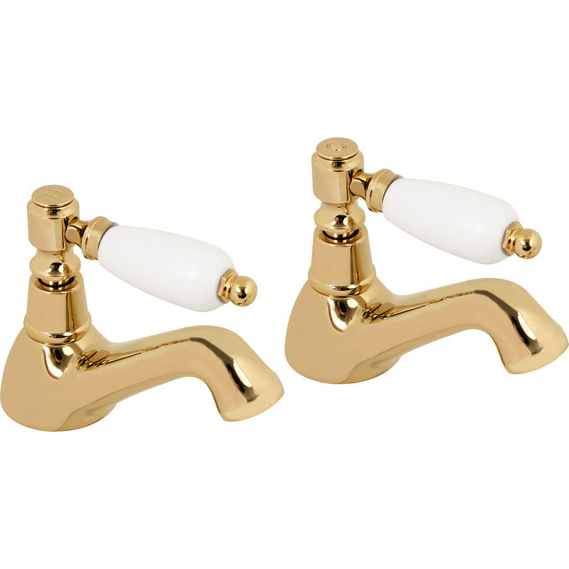 Deva Georgian Taps Bath Pillar Gold