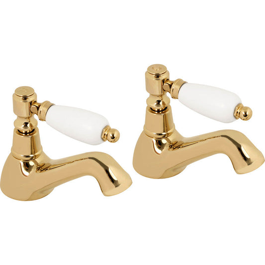 Deva Georgian Taps Bath Pillar Gold