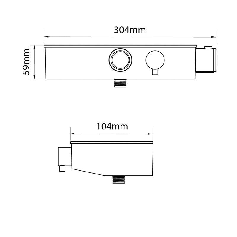Triton Push Button Mixer Shower Black