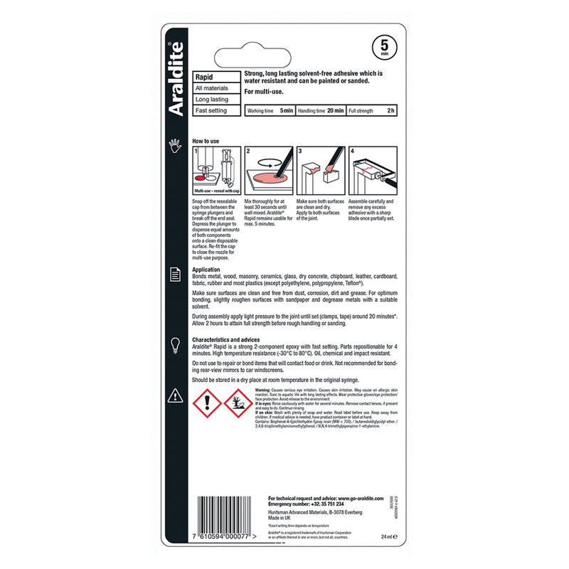 Araldite Standard Syringe Epoxy Adhesive 24ml
