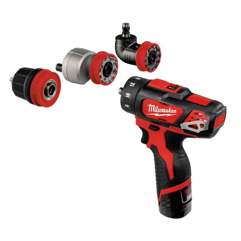 Milwaukee M12 4-In-1 Drill Driver Kit 2 x 2.0Ah