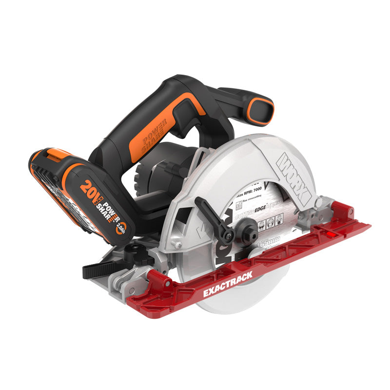 Worx 20V Easy Track Cordless Circular Saw 1 x 2.0Ah