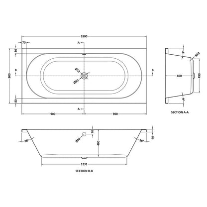 nuie Otley Double Ended Bath