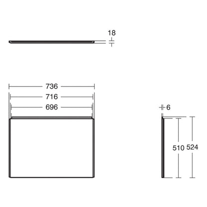 Ideal Standard Unilux Plus+ Bath End Panel