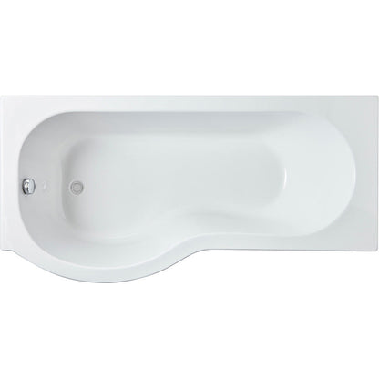 nuie P Shaped Shower Bath with Panel and Leg Set  Left Hand