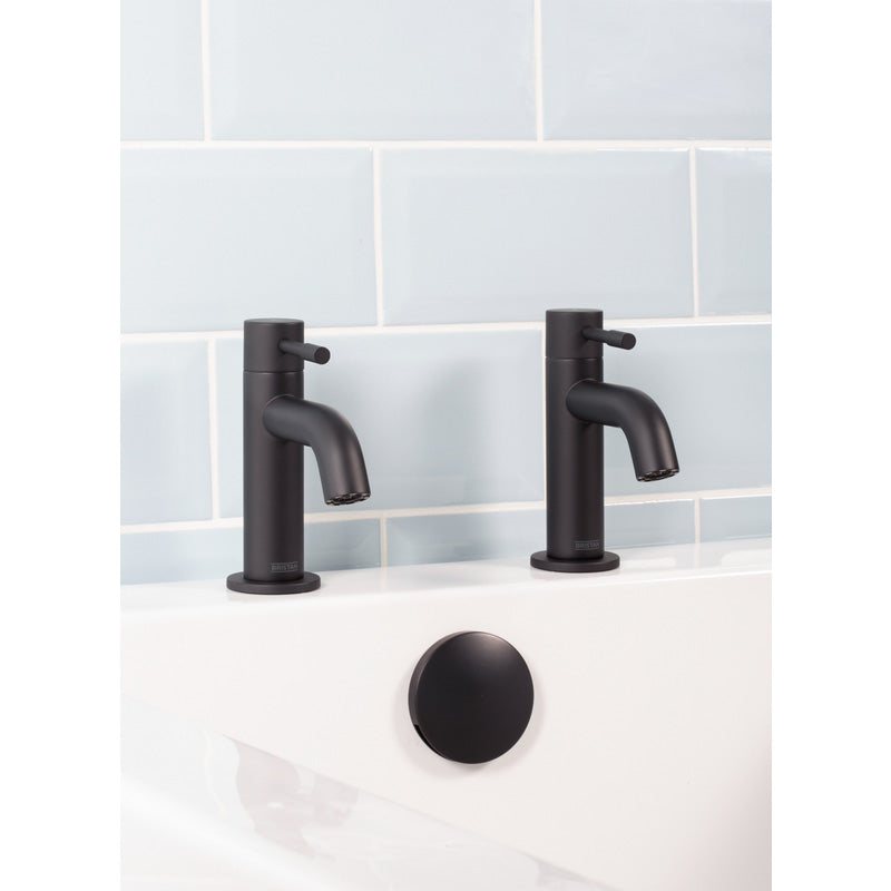 Bristan Mila Taps Black Bath Pillar