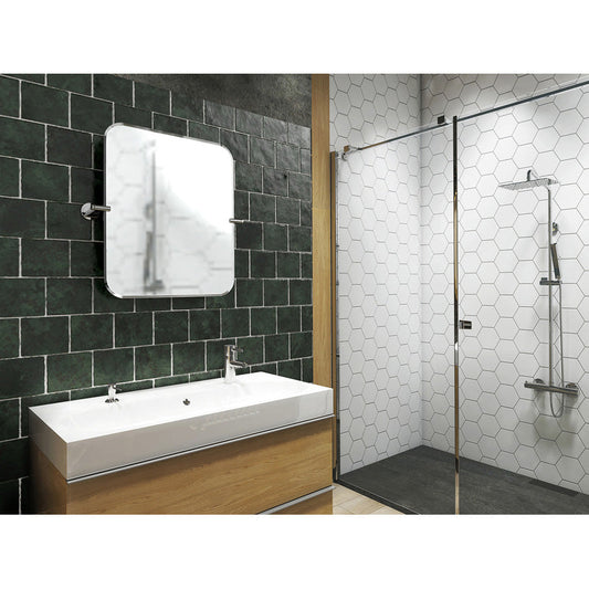 Sensio Opal Non-Illuminated Bathroom Mirror With Tilting Wall Bracket Bevelled 600 x 500mm