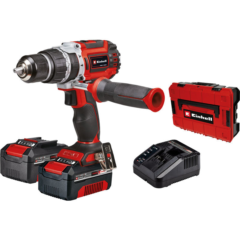 Einhell PXC 18V 60Nm Professional Brushless Cordless Combi Drill Kit 2 x 4.0Ah