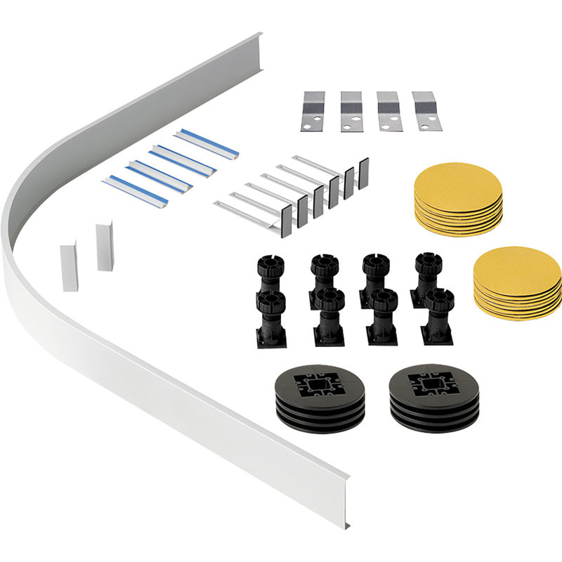 Universal Easy Plumb Shower Tray Kit Quad
