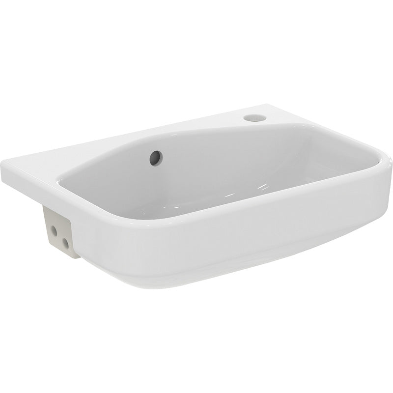 Ideal Standard i.life S Semi-Recessed Basin 50cm 1 Tap Hole