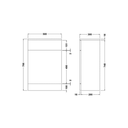 nuie Mayford Compact Floor Standing WC Unit Gloss White