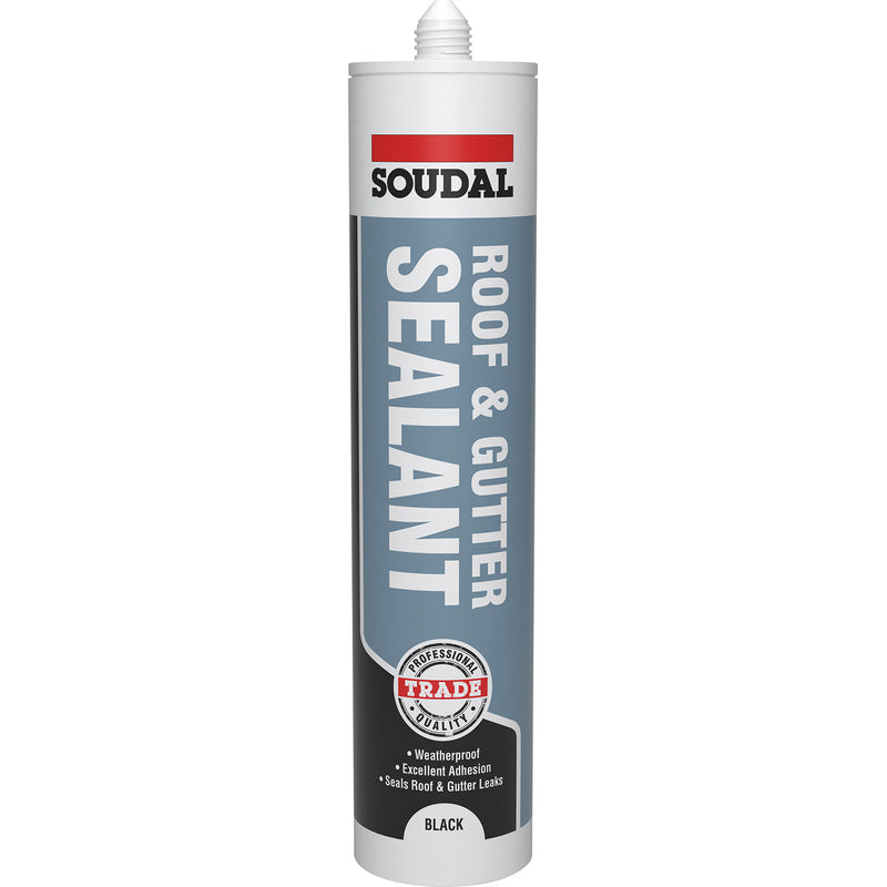 Soudal Trade Roof & Gutter Sealant 290ml Black