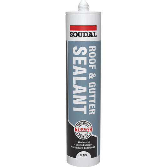 Soudal Trade Roof & Gutter Sealant 290ml Black