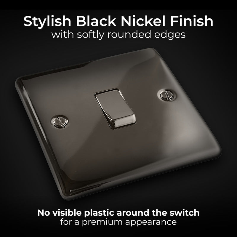BG Nexus Metal Black Nickel Switch Intermediate 1 Gang