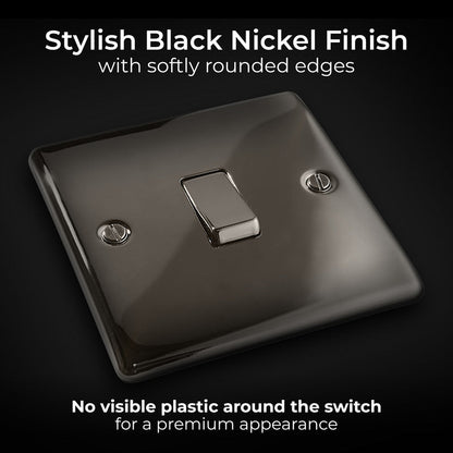 BG Nexus Metal Black Nickel Switch Intermediate 1 Gang