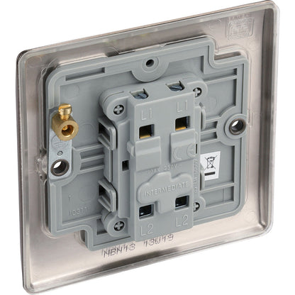 BG Nexus Metal Black Nickel Switch Intermediate 1 Gang