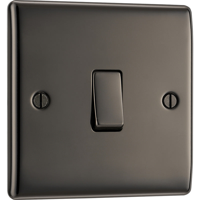 BG Nexus Metal Black Nickel Switch Intermediate 1 Gang