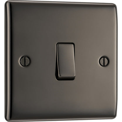 BG Nexus Metal Black Nickel Switch Intermediate 1 Gang