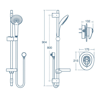 Ideal Standard CTV Concealed Mixer Shower Valve & Kit With Extended Lever