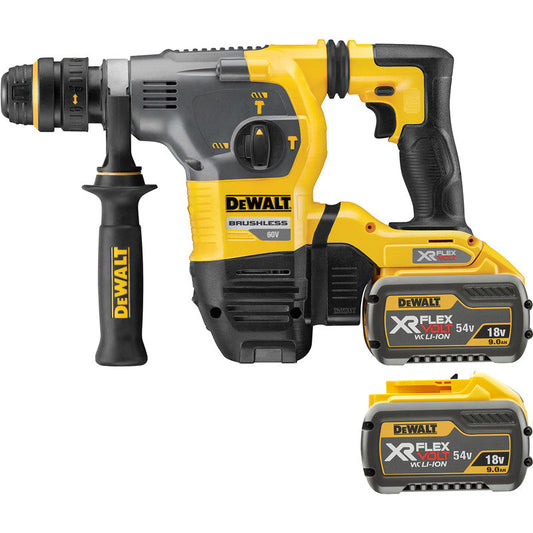 DCH333X2-GB 54V XR FlexVolt SDS Plus Hammer Drill – 2 x 9.0Ah