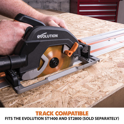Evolution R185CCSX+ 185mm Multi-Material Track Compatible Circular Saw 230V