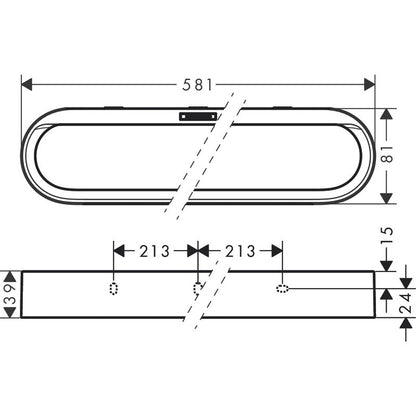 Hansgrohe WallStoris Towel rail Matt Black