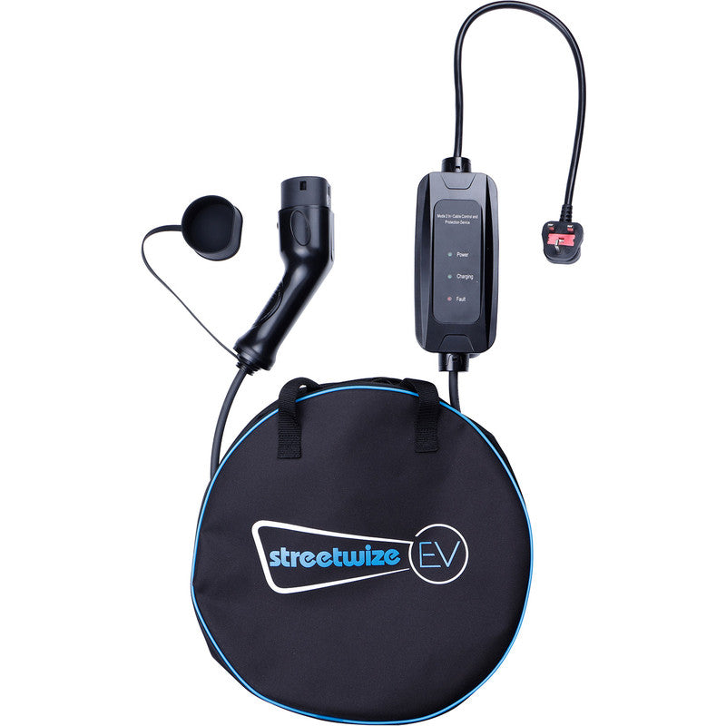 Streetwize Type 2 to UK 3 Pin EV Charging Cable 10A
