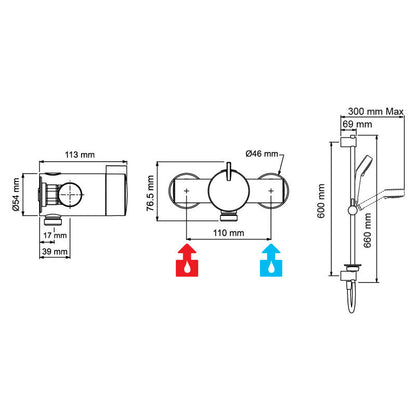 Mira Minilite EV Thermostatic Mixer Shower