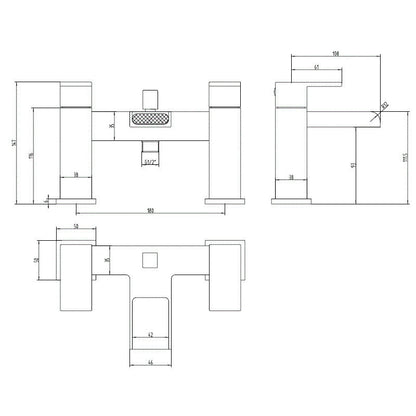 Deva Waterfall Taps Bath Shower Mixer