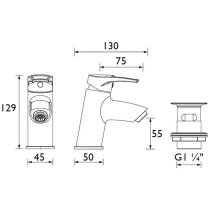 Bristan Smile Taps Basin Mixer