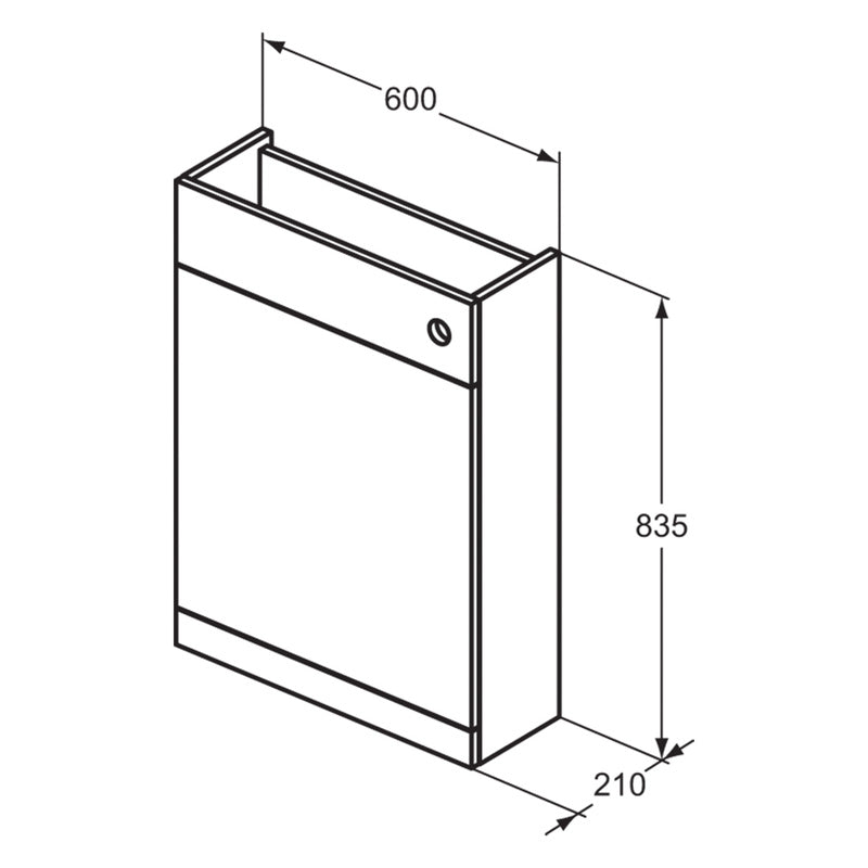 Ideal Standard i.life S Compact Matt Quartz Grey WC Unit and Worktop with Back to Wall Toilet and Soft Close Seat 600mm