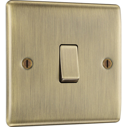 BG Nexus Metal Antique Brass Switch 1 Gang Intermediate