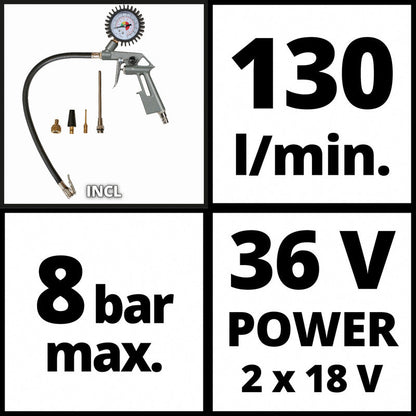 Einhell PXC 36V Cordless Air Compressor Body Only