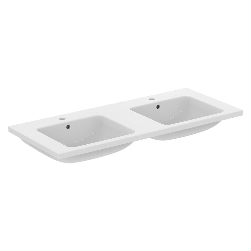 Ideal Standard i.life B 4 Drawer Wall Hung Unit with Double Basin Matt White 1200mm