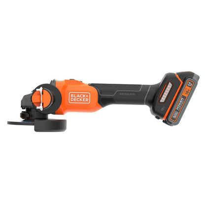 Black & Decker 18V Brushless Angle Grinder 1 x 2.0Ah