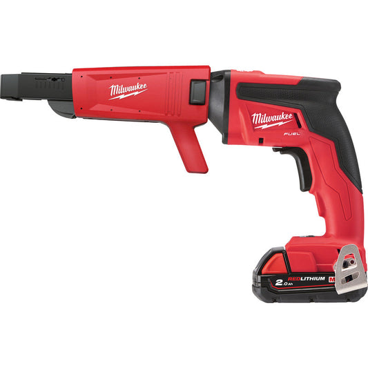 Milwaukee M18 FUEL Drywall Screwgun with Collated Attachment 2 x 2.0Ah