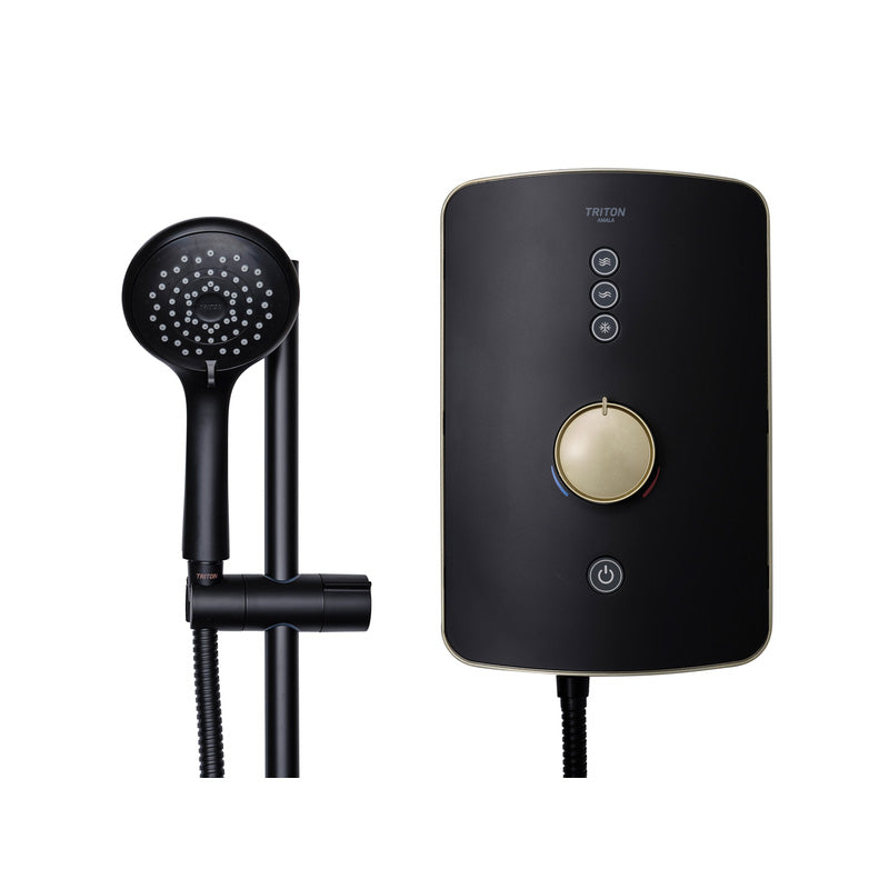 Triton Amala Electric Shower Brushed Brass 9.5kW