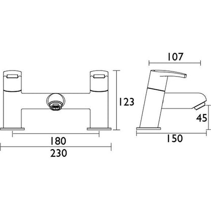 Bristan Orta Taps Bath Filler
