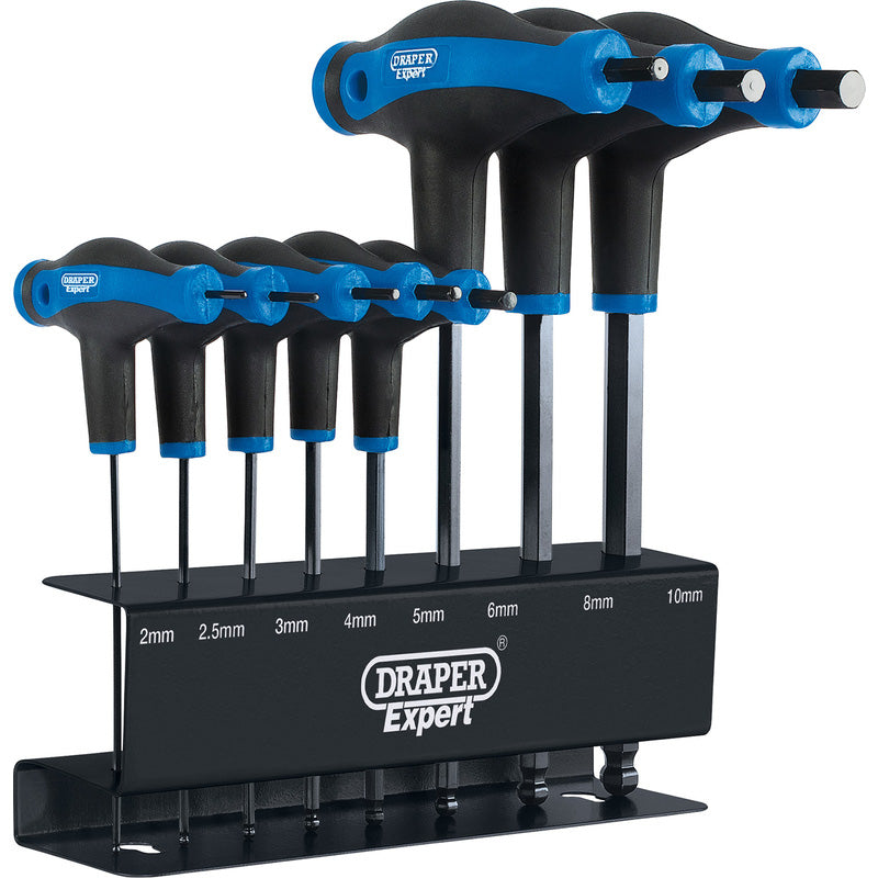 Draper Expert Soft Grip T Handle Hex Key Set