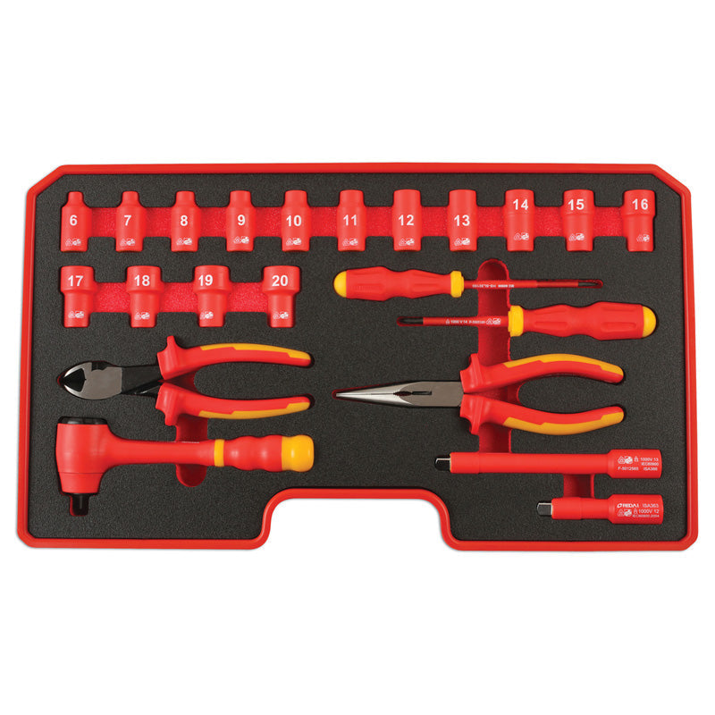 Laser Insulated Tool Kit 3/8"D 22 Piece