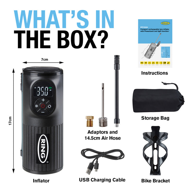 Ring Handheld Rechargeable Tyre Inflator