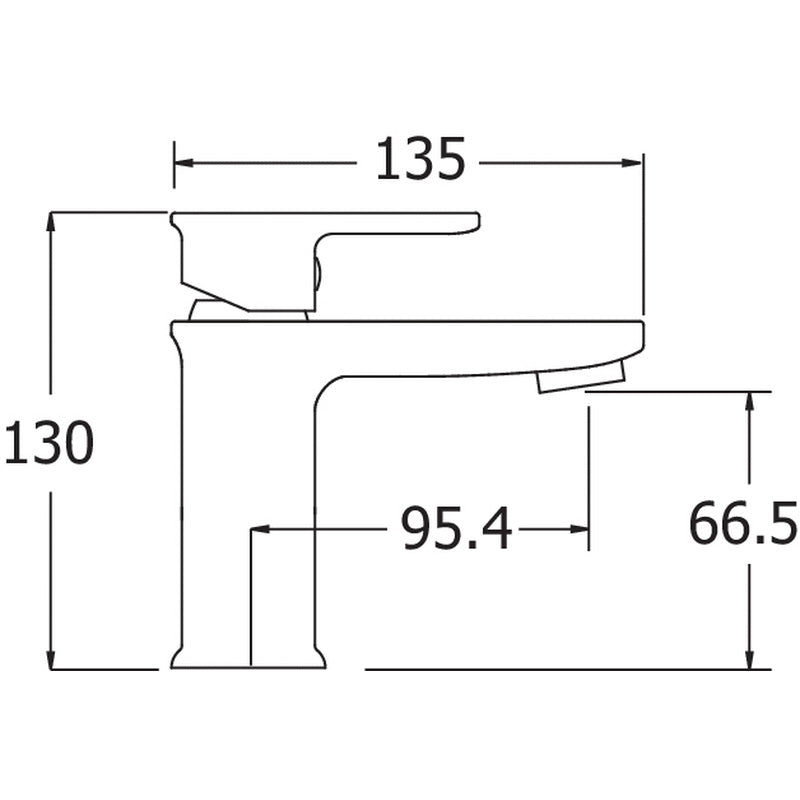 Deva Zonos Cloakroom Basin Mixer Tap Chrome